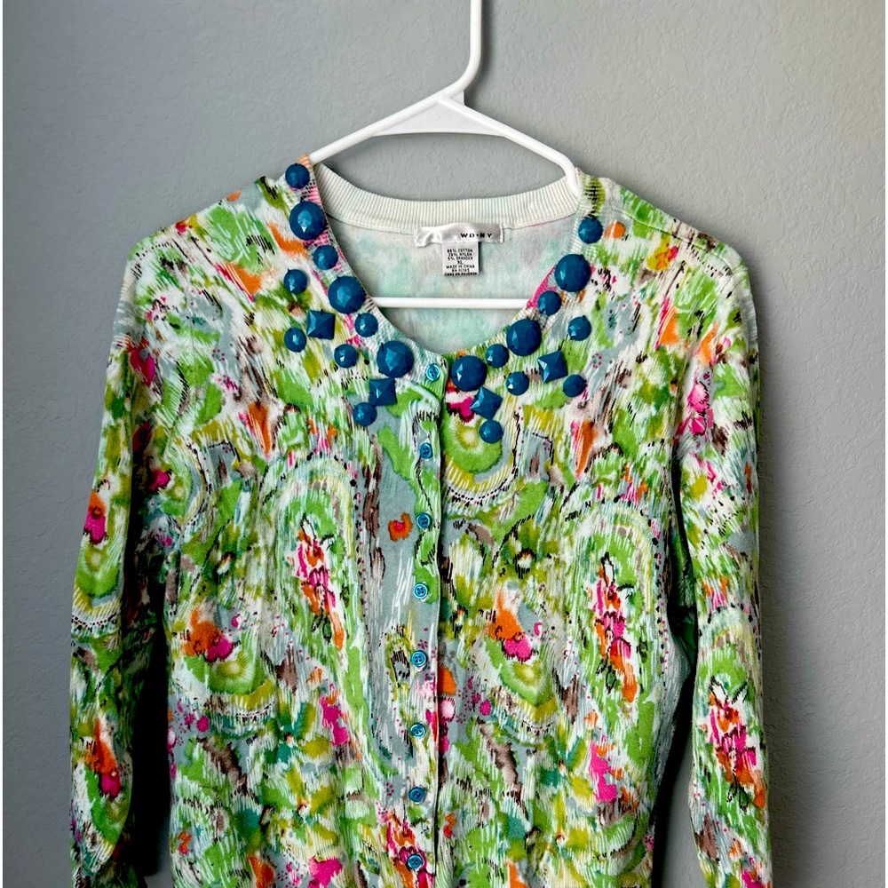 Floral Cardigan Sweater